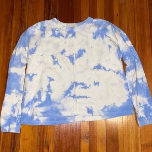 Tie-dye cropped sweatshirt